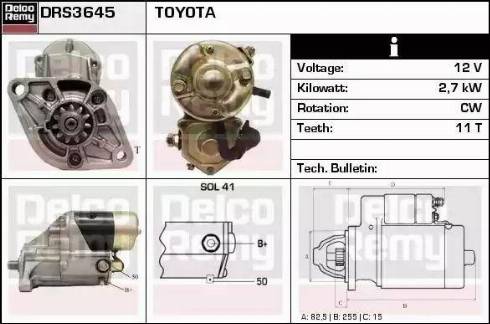 Remy DRS3645 - Starter autospares.lv