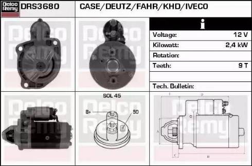 Remy DRS3680 - Starter autospares.lv