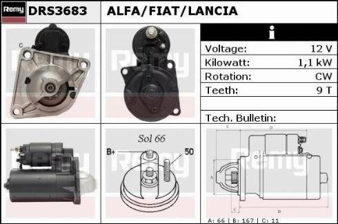 Remy DRS3683X - Starter autospares.lv