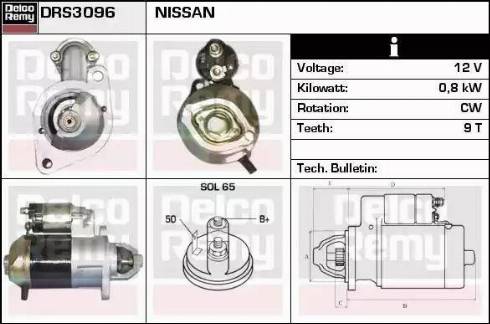 Remy DRS3096 - Starter autospares.lv