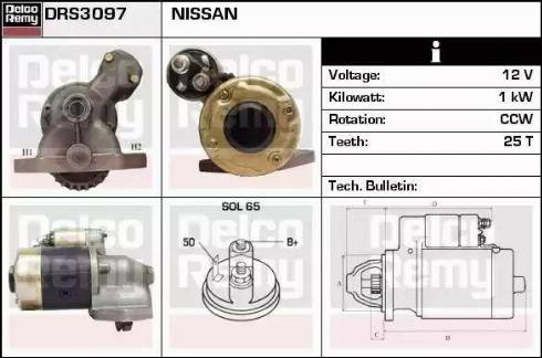 Remy DRS3097 - Starter autospares.lv