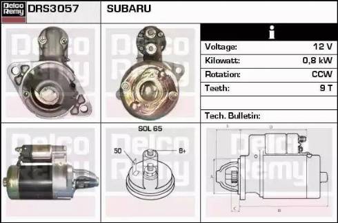 Remy DRS3057 - Starter autospares.lv