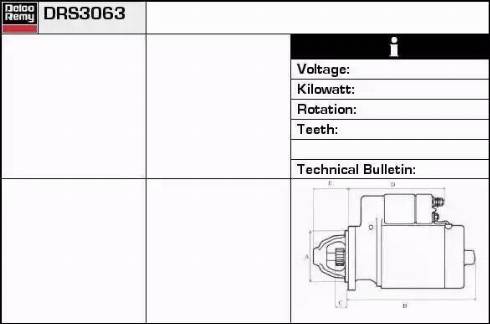 Remy DRS3063 - Starter autospares.lv