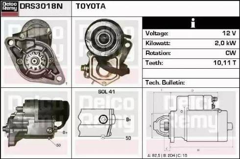 Remy DRS3018N - Starter autospares.lv