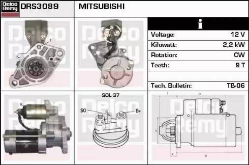 Remy DRS3089 - Starter autospares.lv