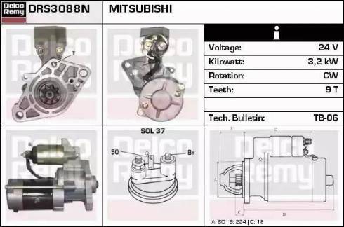 Remy DRS3088N - Starter autospares.lv