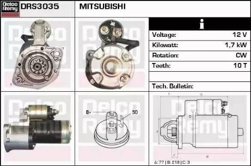 Remy DRS3035 - Starter autospares.lv