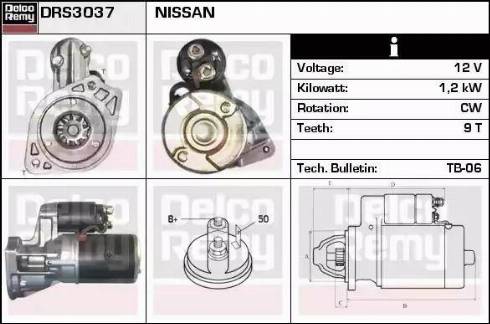 Remy DRS3037 - Starter autospares.lv