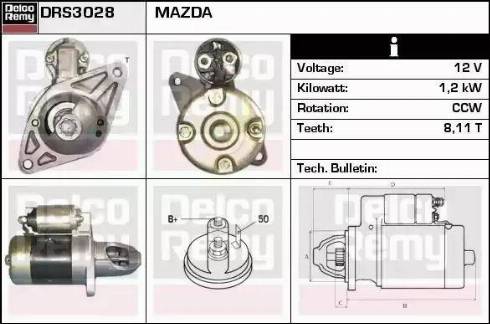 Remy DRS3028 - Starter autospares.lv