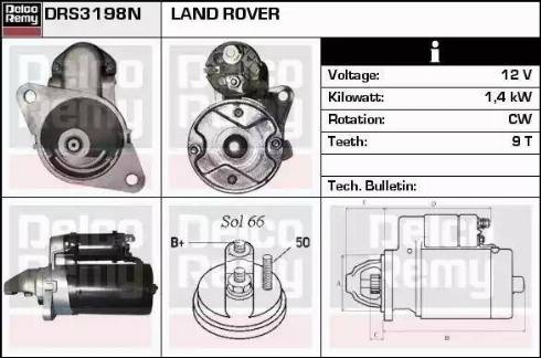 Remy DRS3198N - Starter autospares.lv