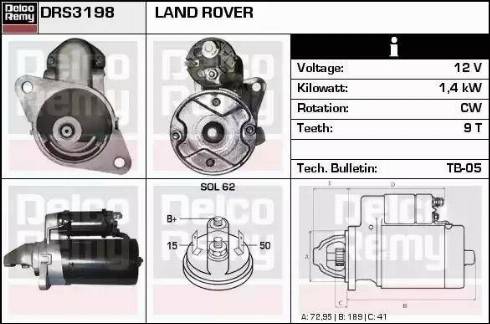 Remy DRS3198 - Starter autospares.lv