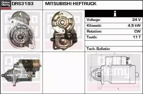 Remy DRS3193 - Starter autospares.lv