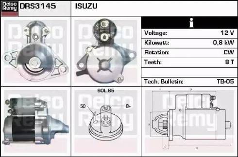 Remy DRS3145 - Starter autospares.lv