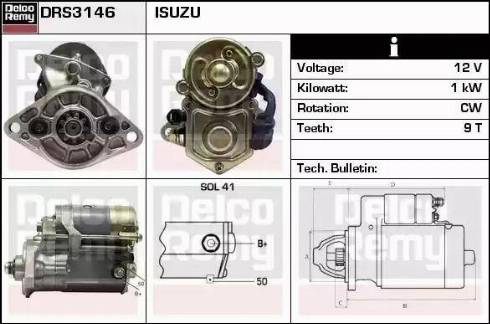 Remy DRS3146 - Starter autospares.lv