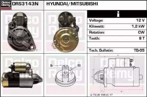 Remy DRS3143N - Starter autospares.lv