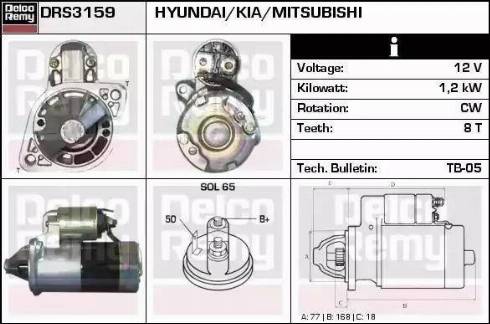 Remy DRS3159 - Starter autospares.lv