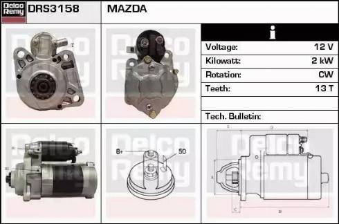 Remy DRS3158 - Starter autospares.lv