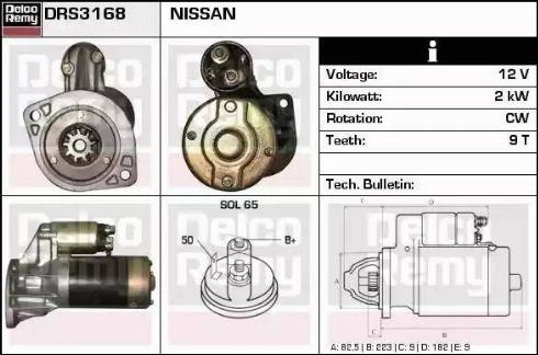 Remy DRS3168 - Starter autospares.lv