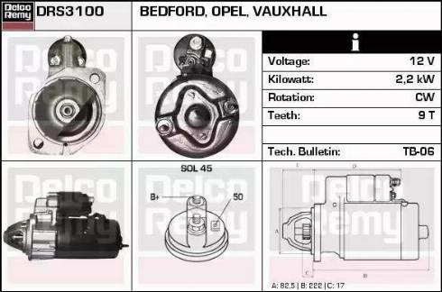 Remy DRS3100 - Starter autospares.lv