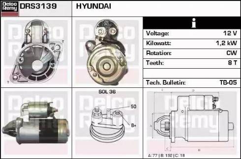 Remy DRS3139 - Starter autospares.lv