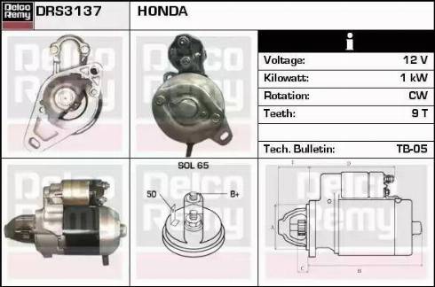 Remy DRS3137 - Starter autospares.lv