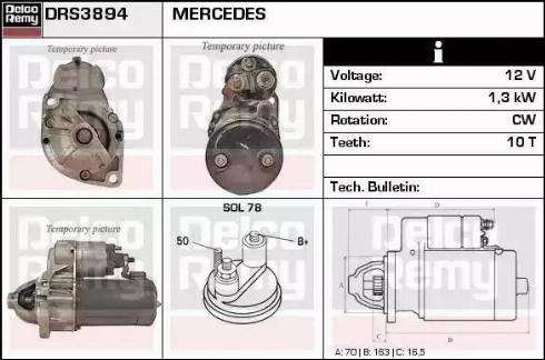 Remy DRS3894 - Starter autospares.lv