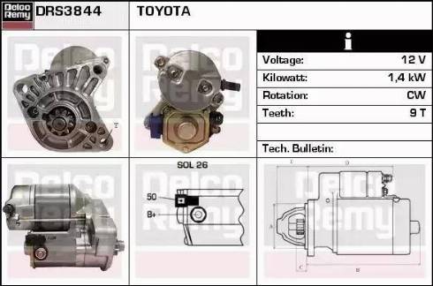 Remy DRS3844 - Starter autospares.lv