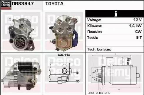 Remy DRS3847 - Starter autospares.lv