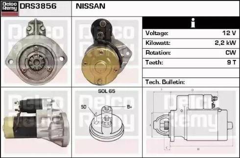 Remy DRS3856 - Starter autospares.lv