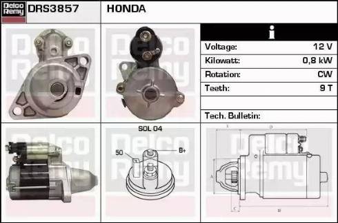 Remy DRS3857 - Starter autospares.lv