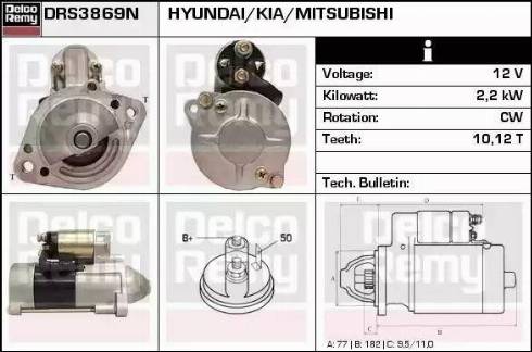 Remy DRS3869N - Starter autospares.lv