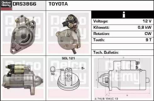 Remy DRS3866 - Starter autospares.lv