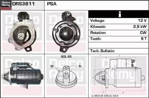 Remy DRS3811 - Starter autospares.lv