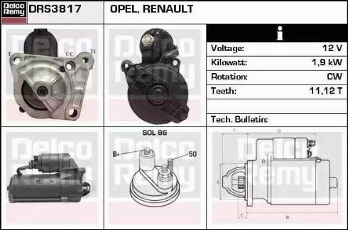 Remy DRS3817 - Starter autospares.lv