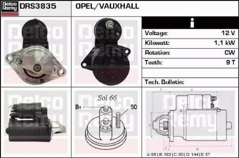 Remy DRS3835 - Starter autospares.lv