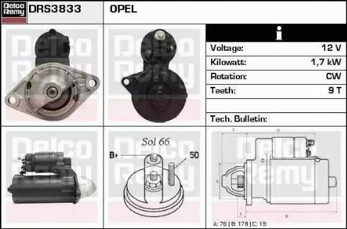 Remy DRS3833 - Starter autospares.lv