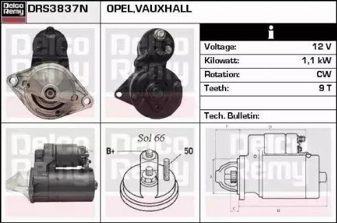 Remy DRS3837N - Starter autospares.lv