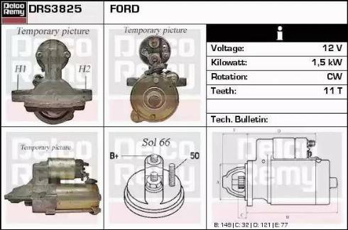 Remy DRS3825 - Starter autospares.lv