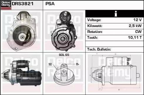 Remy DRS3821 - Starter autospares.lv