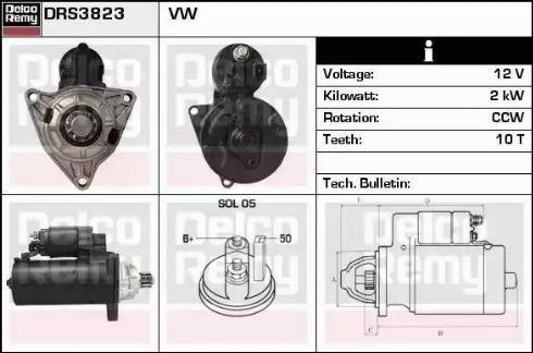 Remy DRS3823 - Starter autospares.lv