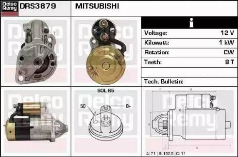 Remy DRS3879 - Starter autospares.lv