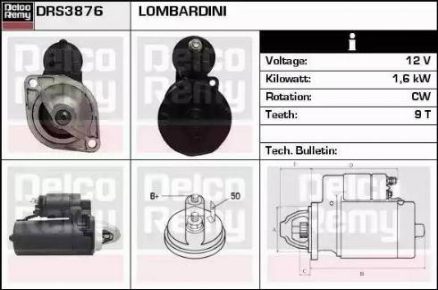 Remy DRS3876 - Starter autospares.lv