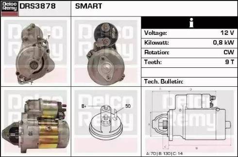 Remy DRS3878 - Starter autospares.lv