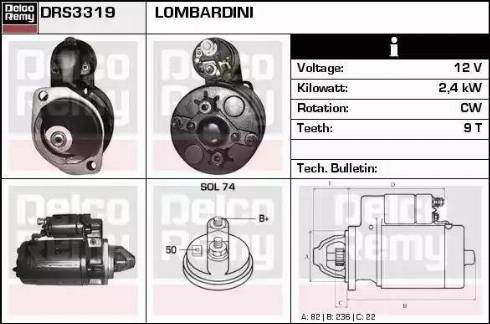 Remy DRS3319 - Starter autospares.lv