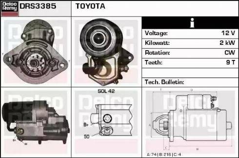 Remy DRS3385 - Starter autospares.lv