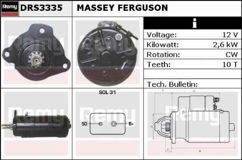 Remy DRS3335 - Starter autospares.lv