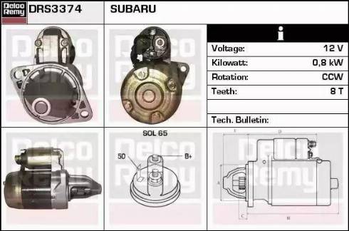 Remy DRS3374 - Starter autospares.lv