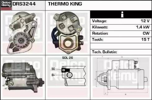 Remy DRS3244 - Starter autospares.lv