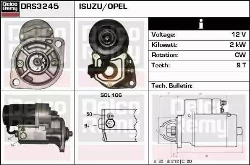 Remy DRS3245 - Starter autospares.lv