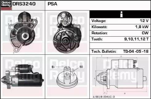 Remy DRS3240 - Starter autospares.lv